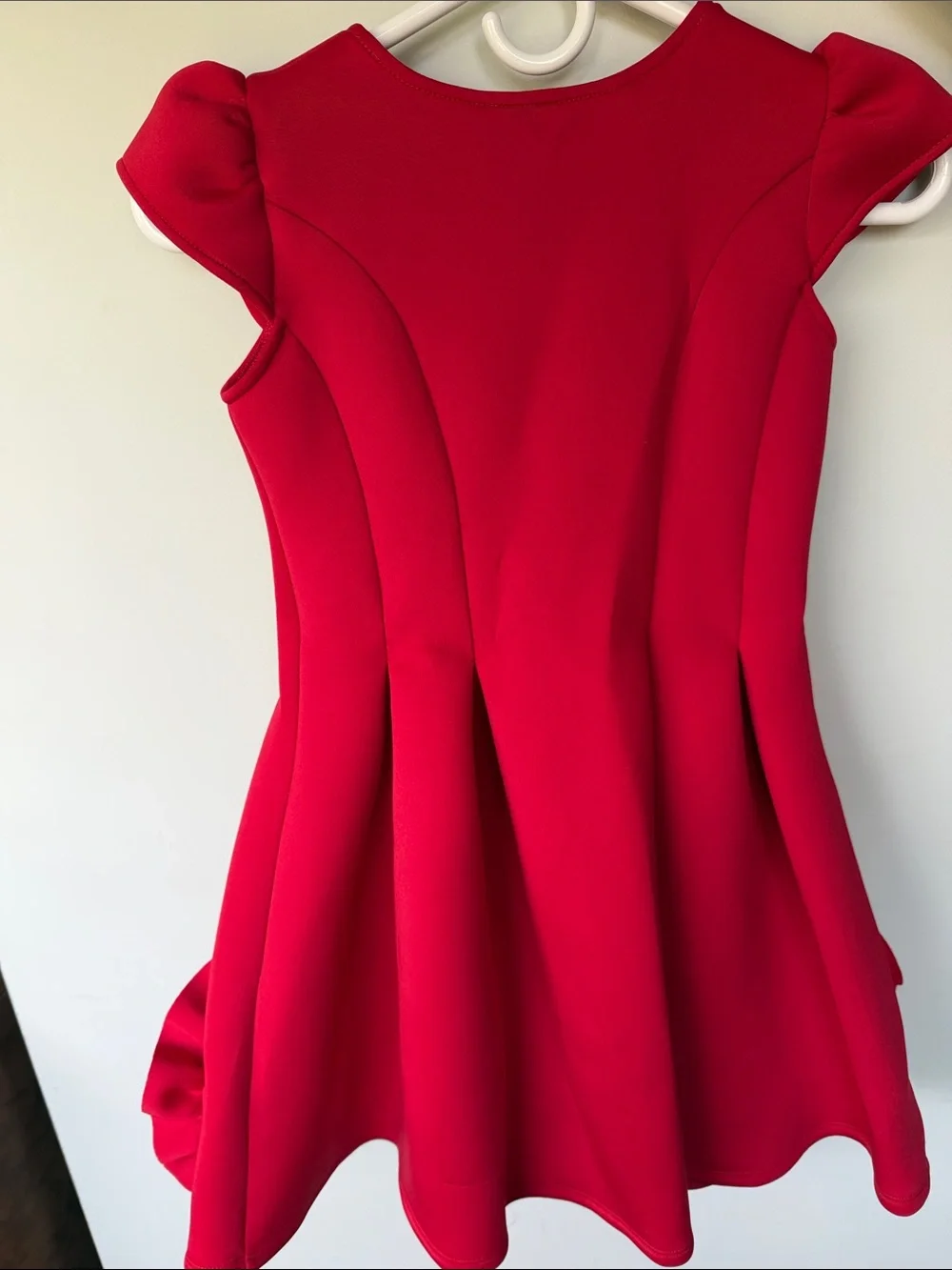 Halabaloo Red Flower-Hem Girl's Party Dress